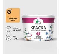 Краска для стен, потолков и обоев MALARE Евро 7, оранжевый закат, 11,5 кг 2021760940007 КЕВРО7ОРЗМ1300