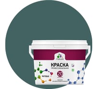 Краска MALARE Евро 20 для стен, потолков и обоев, голубая ель, 1,3 кг КЕВРО20ГОЕМ0130