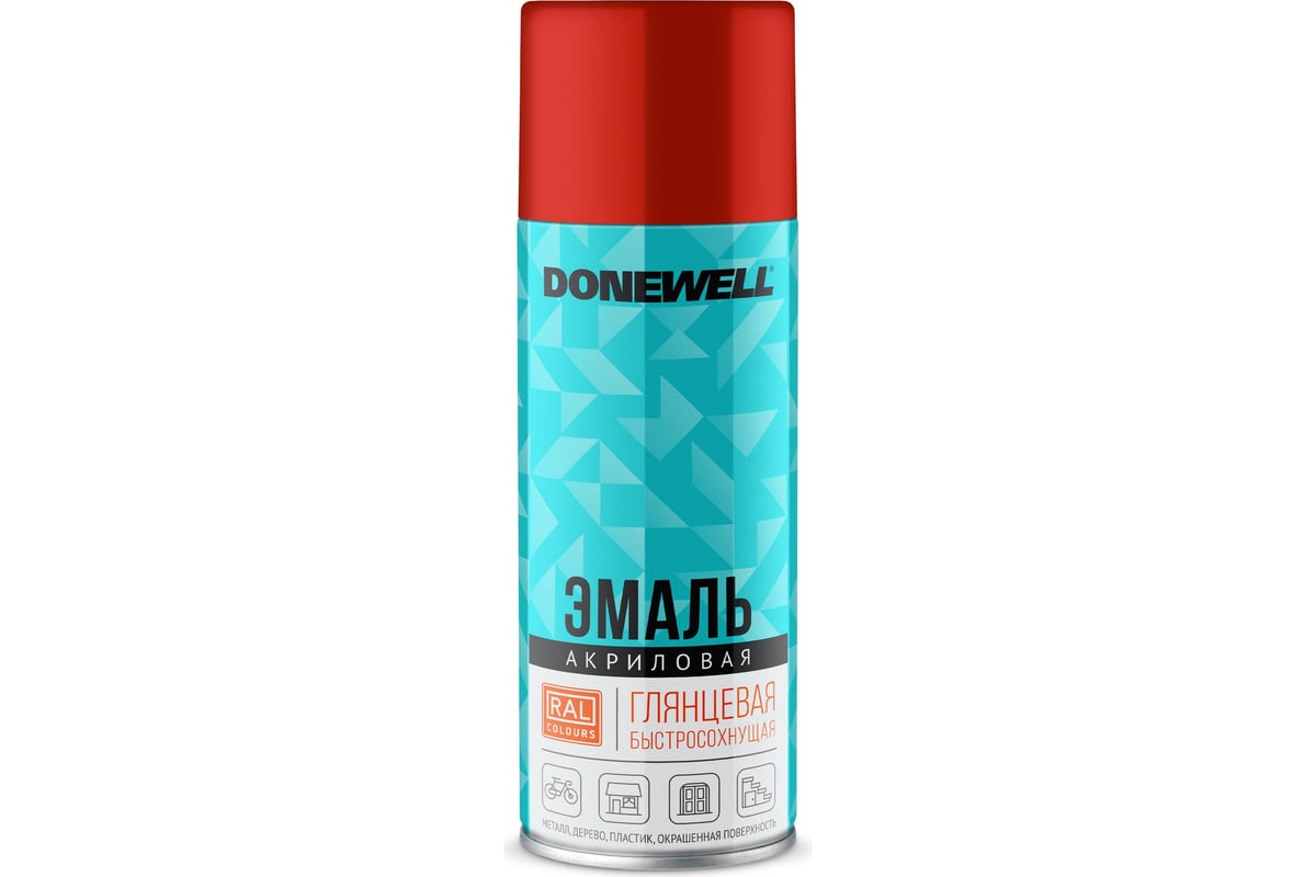 Эмаль универсальная акриловая DONEWELL RAL 3020 красная глянцевая DW-A3020