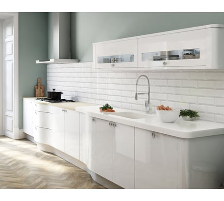 Кухонный фартук Оптион КЛАССИЧЕСКАЯ ПЛИТКА СВЕТЛАЯ (ABS; с уф-печатью; 3000x600x1,5 мм) 19015