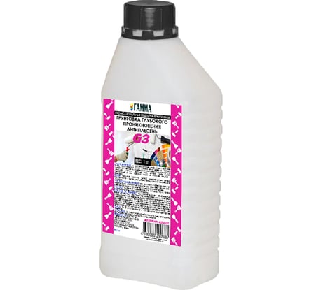 Грунтовка глубокого проникновения ГАММА Антиплесень G3 1 кг 233893