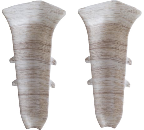 Внутренний угол для плинтуса IDEAL Классик 70 мм, 267 клен белый К-П70-В-Ф2 267 КЛН БЕЛ