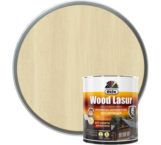 Пропитка Dufa WOOD LASUR бесцветная 0,9 л МП00-008399