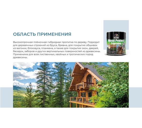 Пропитка Dufa WOOD PROTECT Supreme, бесцветная 0.75 л МП00-008333