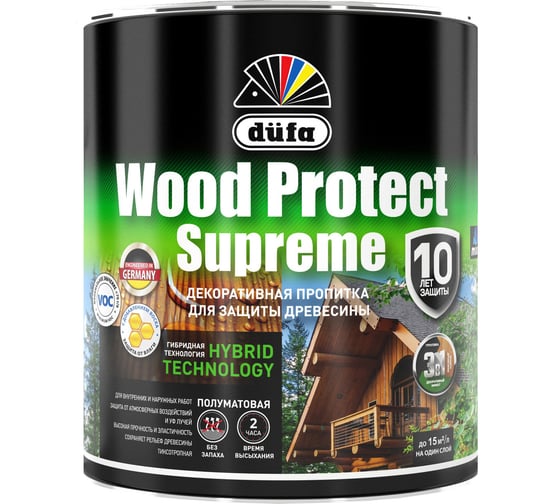 Пропитка Dufa WOOD PROTECT Supreme, бесцветная 0.75 л МП00-008333