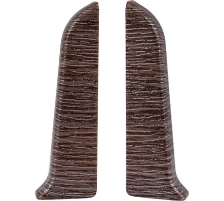 Торцевые заглушки для плинтуса IDEAL Классик 70 мм, 209 дуб мореный К-П70-Тп-Ф1 209 дуб МРН