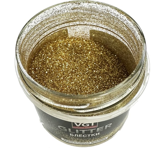 Сухие блёстки VGT PET GLITTER (золото) 0,05 кг 11607574