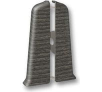 Торцевые заглушки для плинтуса DECONIKA (55 мм; 352 Каштан серый; 2 шт.) Д-П55-Тп-Ф1 352 КШТ СЕР