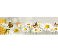 Кухонный фартук Декор Трейдинг Бабочки на ромашках 33 2070*600*6мм МДФ панель
