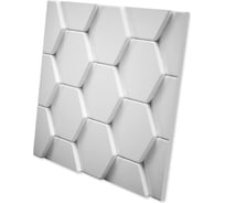 Стеновые панели 3D Artpole BEE (гипсовые; белые; 600x600 мм; 1 шт., 0,36 кв.м) M-0040
