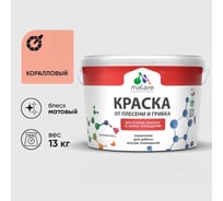 Краска MALARE от плесени и грибка, коралловый, 13 кг КБСПТКРЛМ1300