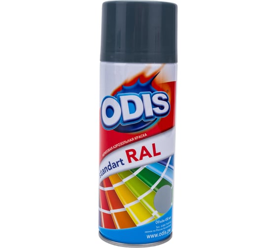Краска-спрей ODIS standart RAL серебристо-серый 7001ral