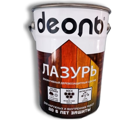 Лазурь декоративный деревозащитный состав Деоль сосна полуглянцевый 00030439
