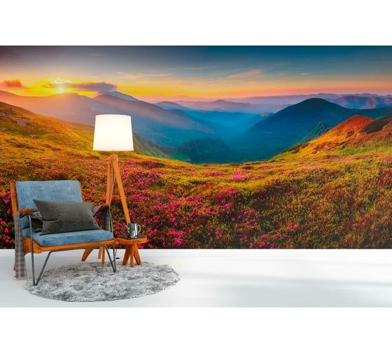 Виниловые фотообои на флизелиновой основе PRIMAVERA Летний закат PV-1235-P4 1