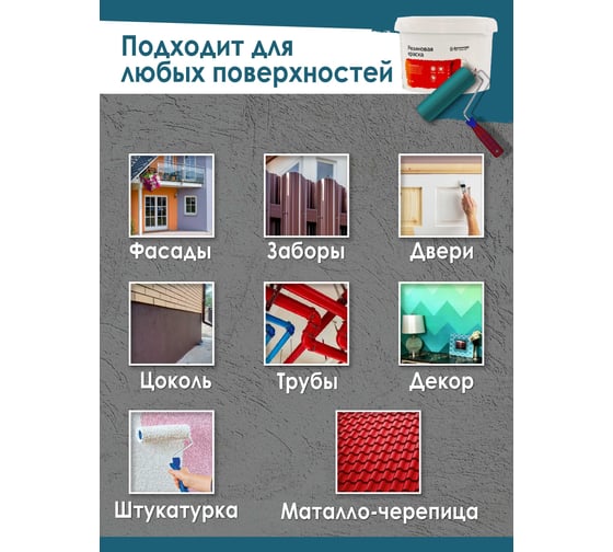 Резиновая краска Доминар зеленая, 3 кг T13689