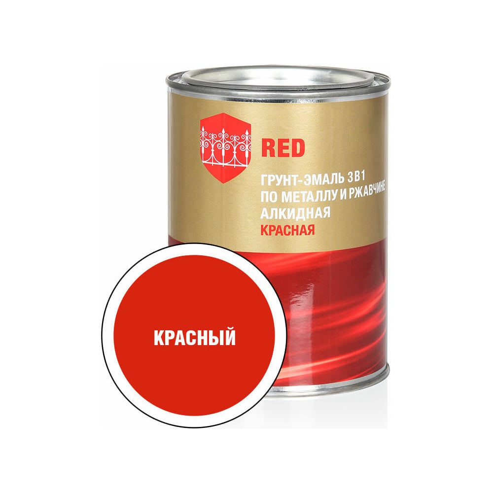 Грунт-эмаль по ржавчине ЗАО Декарт 3 в 1 красный 0,8 кг 30538 ...