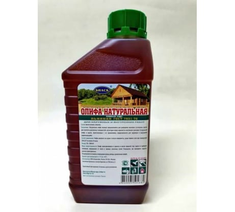 Олифа натуральная льняная БИАСК 1 л ОЛ-1/0,94кг ПК