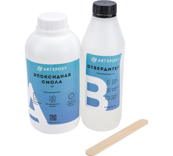 Эпоксидная смола для творчества (быстросохнущая) ArtEpoxy Quick, 1 кг Crystal  ВИ-21647