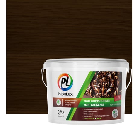 Лак акриловый для мебели Profilux венге 0,9 л МП00-005506
