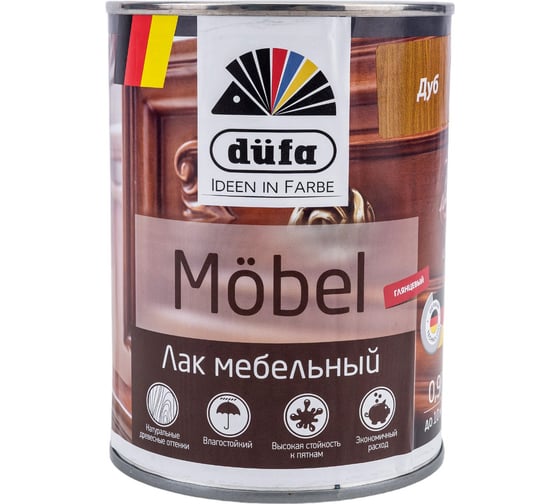 Лак Dufa MOBEL мебельный дуб 900 мл МП00-005498