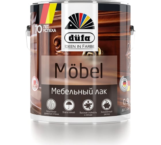 Лак Dufa MOBEL мебельный венге 900 мл МП00-005497