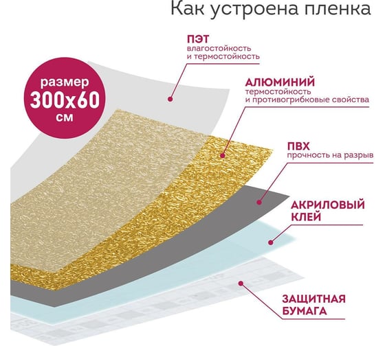 Самоклеящаяся пленка DASWERK (алюминиевая защитная фольга для кухни и дома; 0,6x3 м; золото; узор) 607847