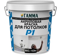 Акриловая краска ГАММА для потолков, 14 кг 233937