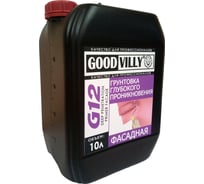 Фасадная грунтовка ГАММА Good Villy G12 глубокого проникновения, 10 кг 233879