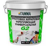 Универсальная укрепляющая грунтовка ГАММА G2 ведро 10 кг 233892