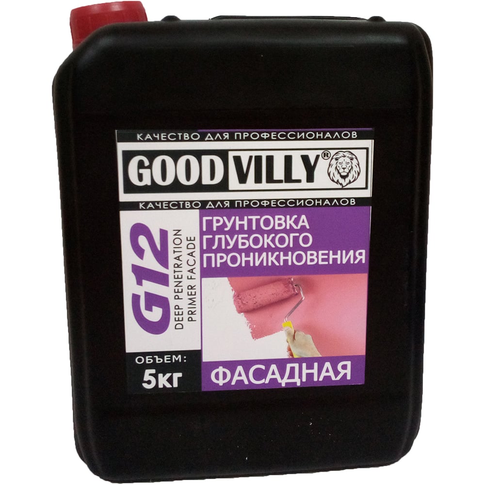 Фасадная грунтовка ГАММА Good Villy G12 глубокого проникновения, 5 кг ...