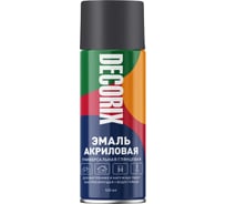 Аэрозольная акриловая эмаль Decorix (универсальная; графитовый серый; 520 мл) 0101-40 DX