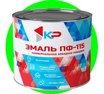 Краска быстросохнущая, атмосферостойкая КР ПФ-115 ярко-зеленая, 1,8 кг 4610044290747