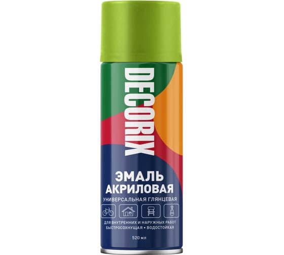 Аэрозольная акриловая эмаль Decorix (универсальная; светло-зеленый; 520 мл) 0101-13 DX