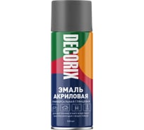 Аэрозольная акриловая эмаль Decorix (универсальная; темно-серый; 520 мл) 0101-28 DX
