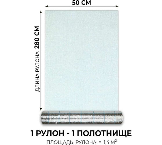 Самоклеящиеся обои Центурион Рогожка голубая 500x2800x2 мм 79829