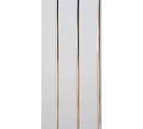 Панель ПВХ Центурион 0.24x3 м, Софитто 3 полосы серебро лак выпуклая, 10 шт. 58244