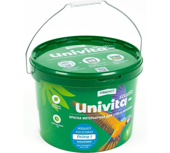Интерьерная краска Основит Univita Studio Prime I САс991 ПМ20. База А, 9 л 84257