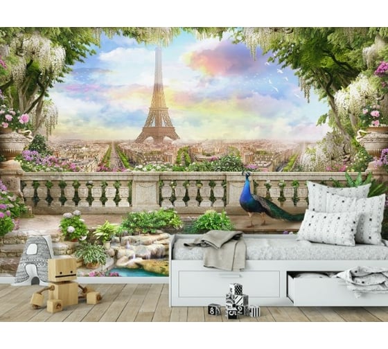 Фотообои DIVINO Балкон с видом на Париж, 400x270 см T-024