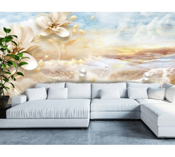 Фотообои DIVINO Бежевая магнолия, 400x270 см T-025