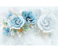 Фотообои DIVINO Большие голубые цветы, 400x270 см T-035