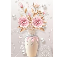 Фотообои DIVINO Ваза с розовыми цветами, 200x270 см T-044