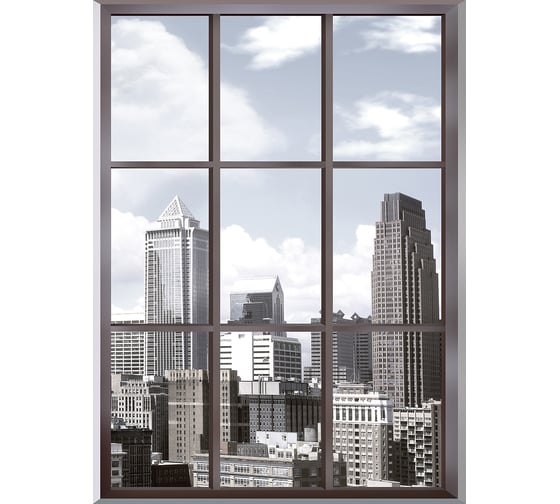 Фотообои DIVINO Вид из окна на мегаполис, 200x270 см T-055 1
