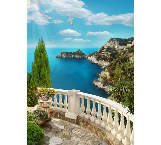 Фотообои DIVINO Вид на море и горы, 200x270 см T-056