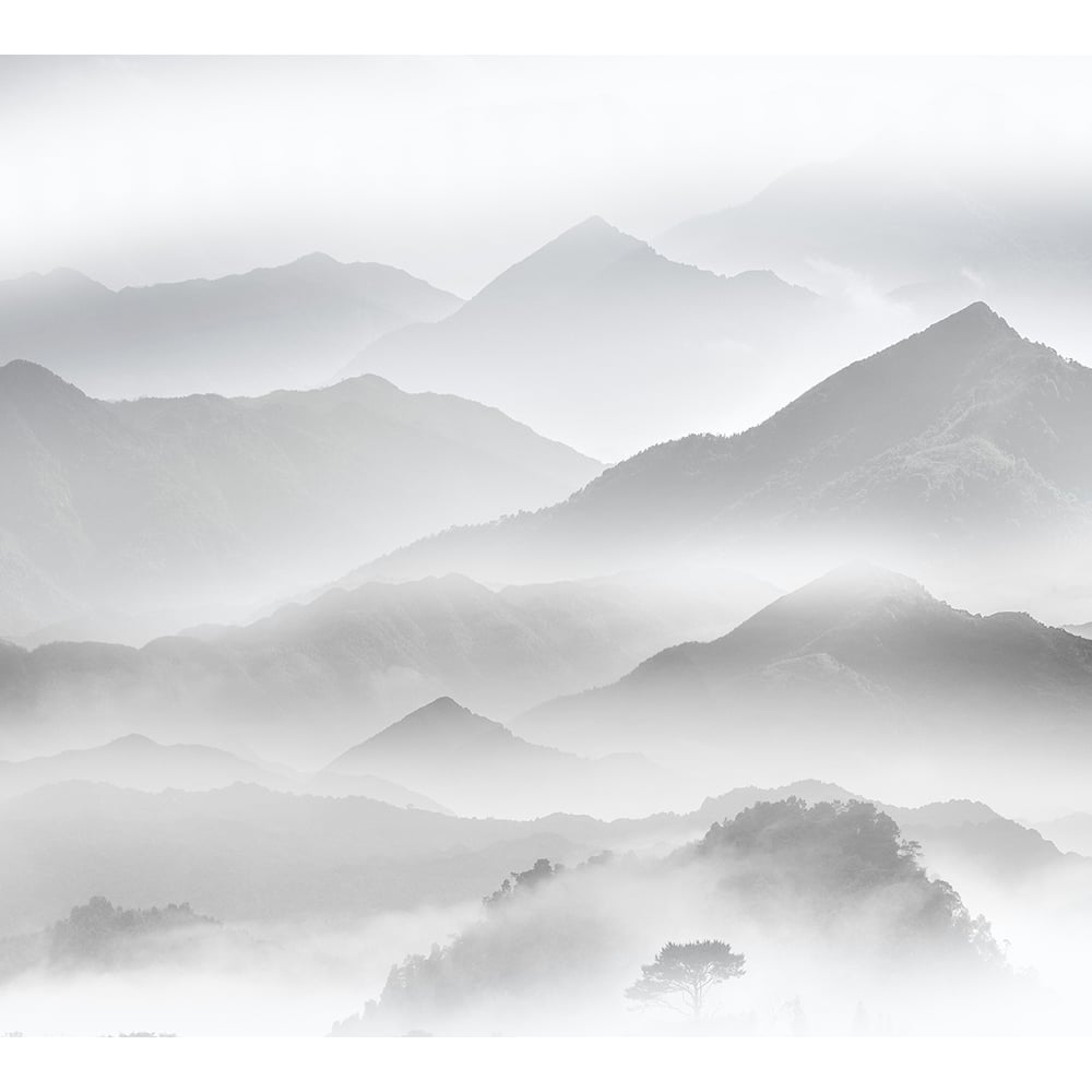 Фотообои DIVINO Горы в тумане, черно-белый, 300x270 см T-078 - выгодная ...