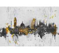 Фотообои DIVINO Достопримечательности гранж, 400x270 см T-090
