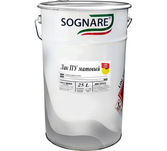 Полиуретановый лак SOGNARE 400 матовый 25 л PV25.400