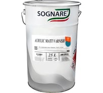 Акриловый лак SOGNARE 440 матовый глосс 10 25 л AV10.440