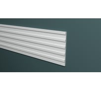 Панель стеновая "Грани" ударопрочная, влагостойкая, под покраску Decor-Dizayn 150x10x3000 мм DD901 (3m)