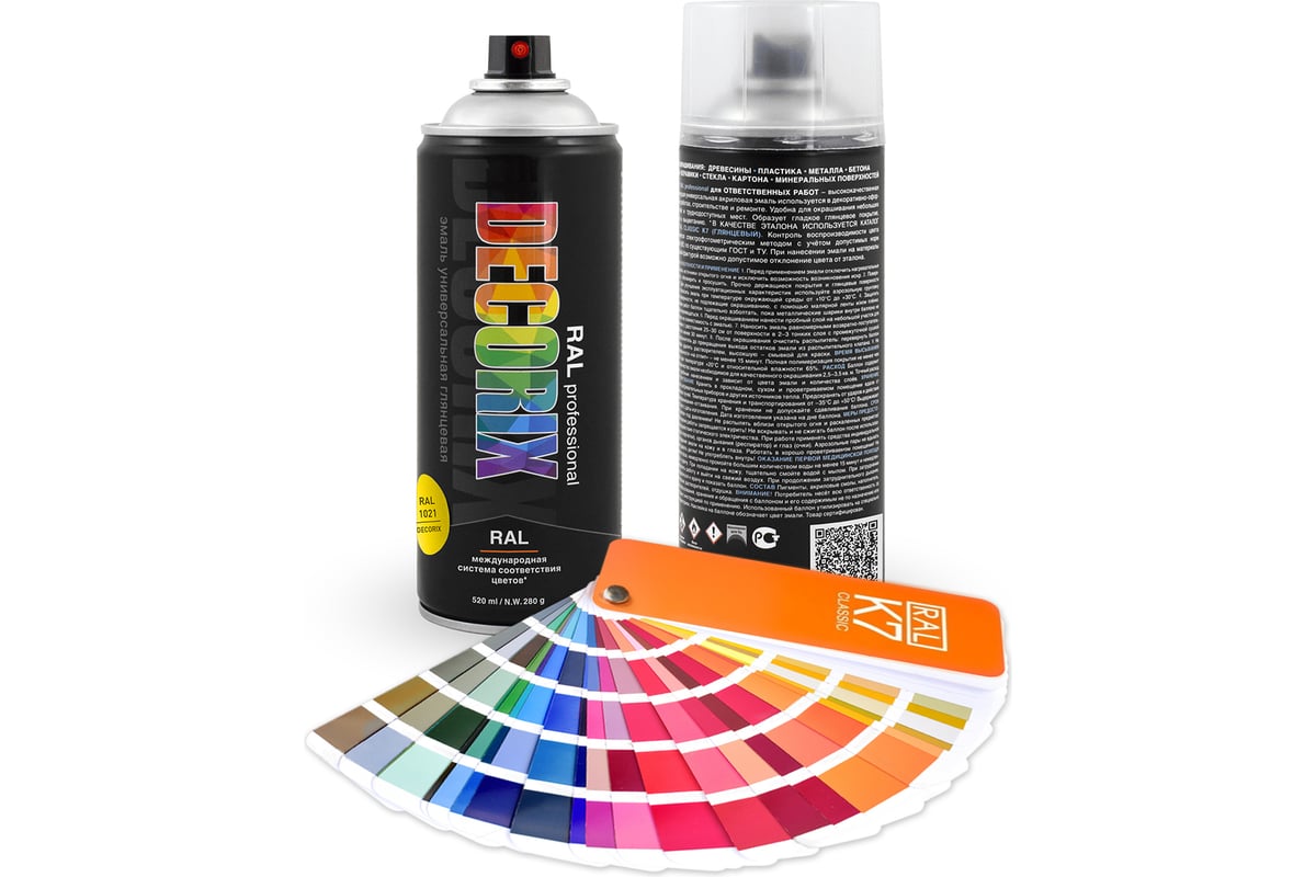 Аэрозольная эмаль Decorix RAL PROFESSIONAL (глянцевая; антрацитово ...