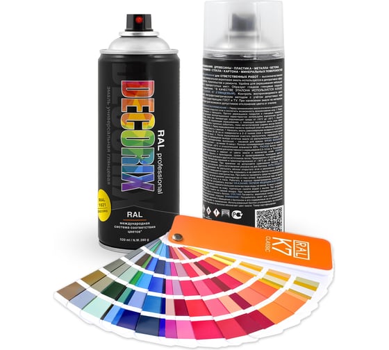 Аэрозольная эмаль Decorix RAL PROFESSIONAL (глянцевая; мятно-зелёный RAL 6029; 520 мл) 0138-6029 DX